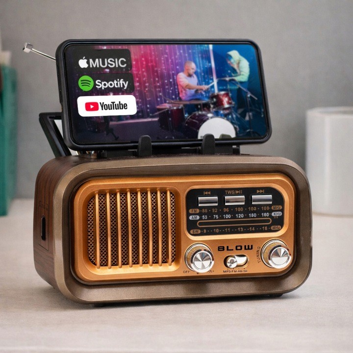 Radio przenośne analogowe AM/FM BT BLOW RA16 solarne