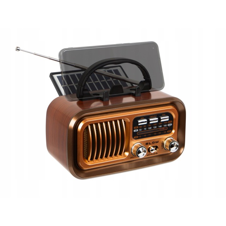 Radio przenośne analogowe AM/FM BT BLOW RA16 solarne