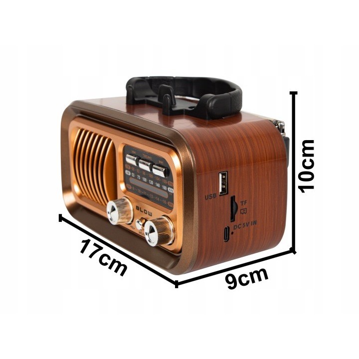 Radio przenośne analogowe AM/FM BT BLOW RA16 solarne