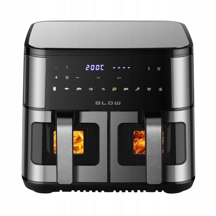 AIR FRYER frytkownica beztłuszczowa BLOW 2500W 9L dwukomorowy