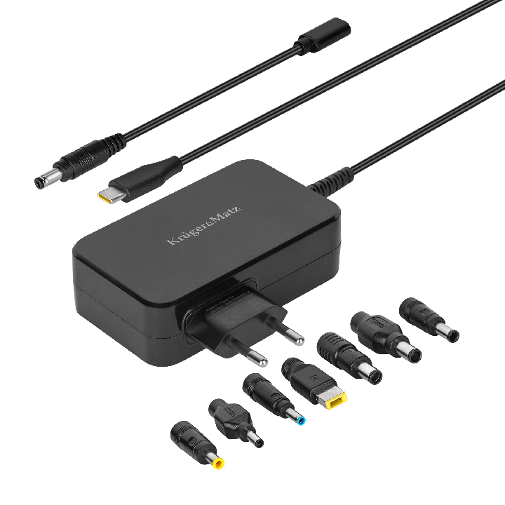 Zasilacz uniwersalny Kruger&Matz 90W z funkcją Power Delivery 7 końcówek