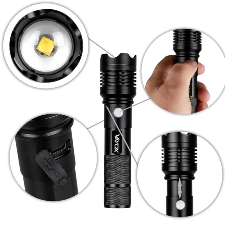 Latarka akumulatorowa XHP50 800lm USB-C VA0116 Vayox