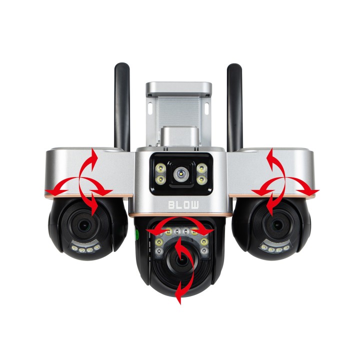 Kamera BLOW WiFi 3 obiektywy obracane 6MP V-BP36 czarna