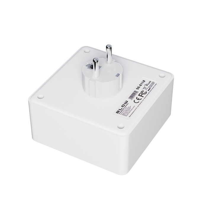 Rozgałęźnik R-20 PR 2-GNIAZDA + 2USB + USB-C białe