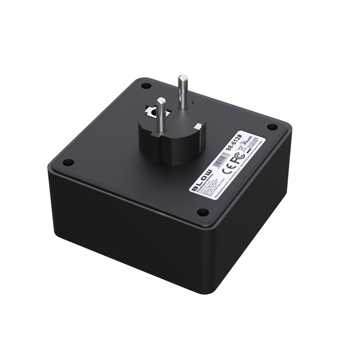 Rozgałęźnik R-20 PR 2-GNIAZDA + 2USB + USB-C czarny