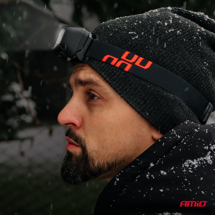 Latarka czołowa akumulatorowa z czujnikiem ruchu COB 1800mAh (BATT)