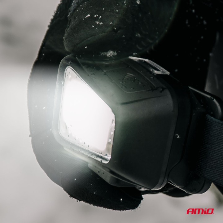 Latarka czołowa akumulatorowa z czujnikiem ruchu COB 1800mAh (BATT)