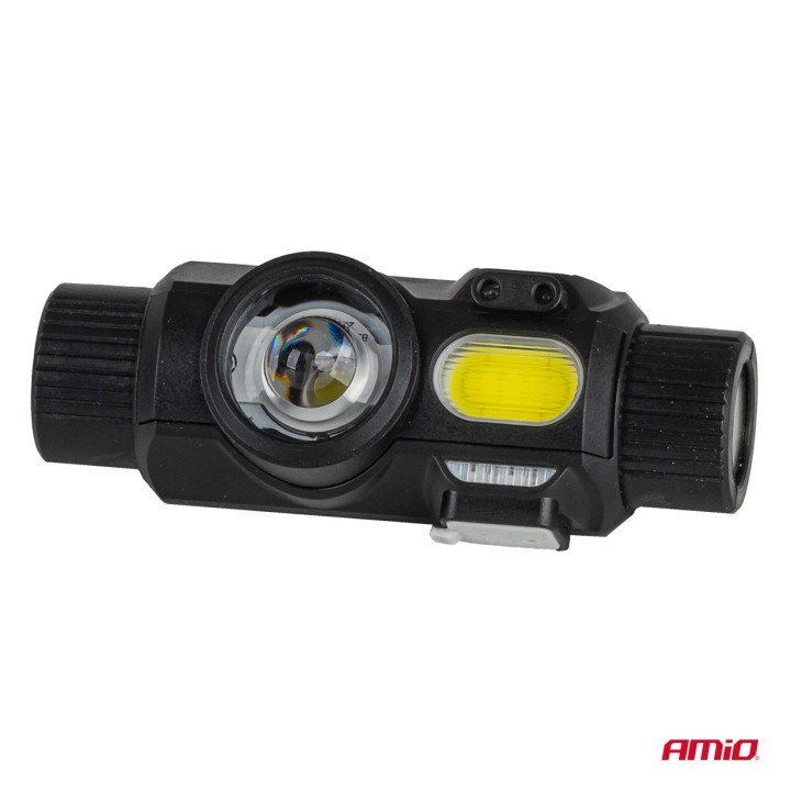 Latarka czołowa akumulatorowa z czujnikiem ruchu XPG+COB 1200mAh (BATT)