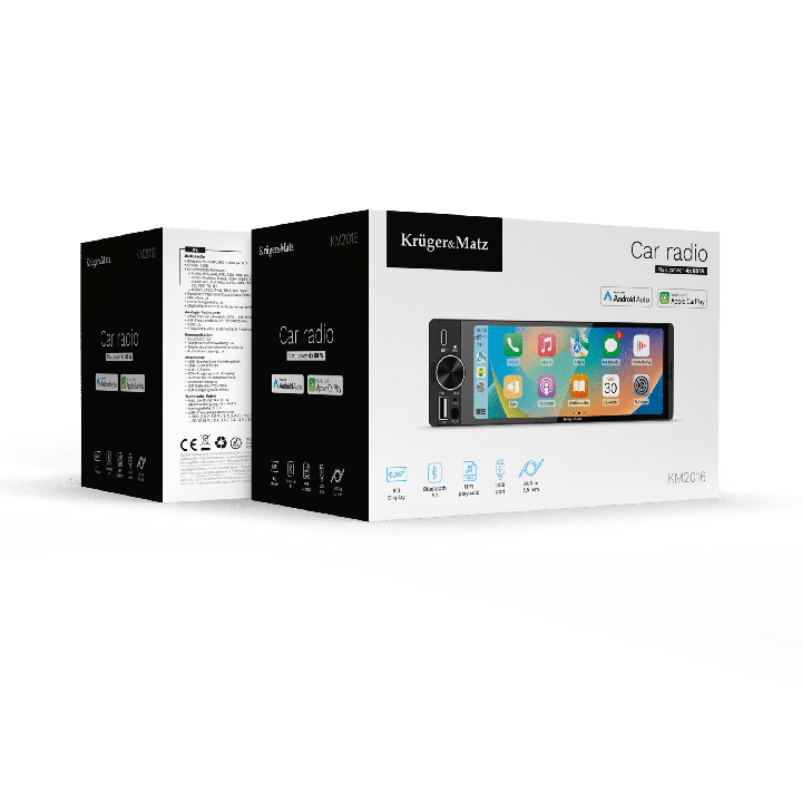 Radio samochodowe Kruger&Matz KM2016 CarPlay/AndroidAuto
