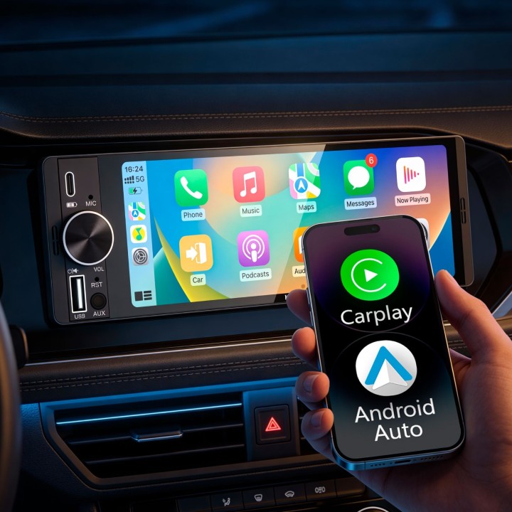 Radio samochodowe Kruger&Matz KM2016 CarPlay/AndroidAuto