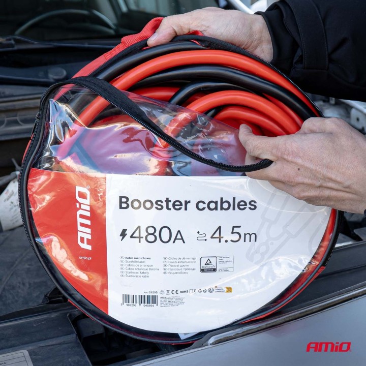 Kable przewody rozruchowe 480A 4.5m TÜV