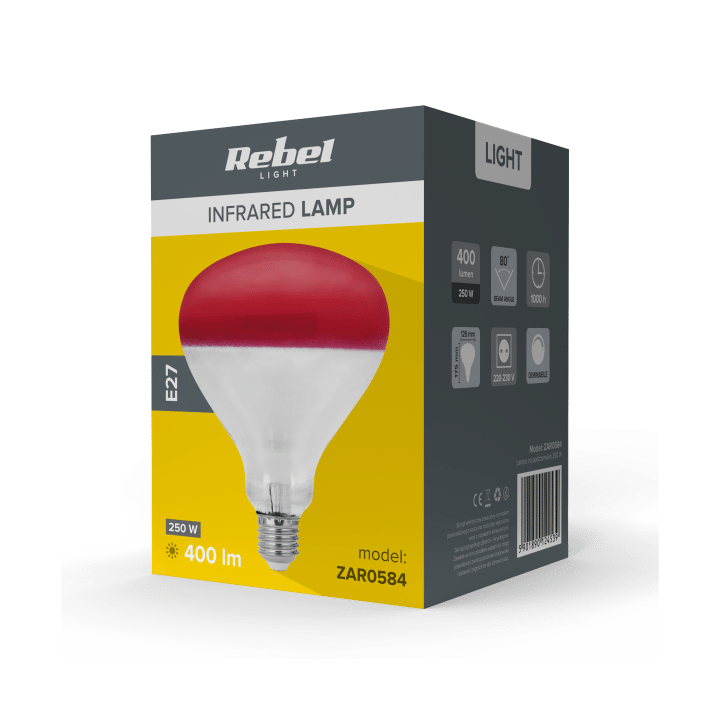 Lampa na podczerwień Rebel R125, 250W, 220-240V