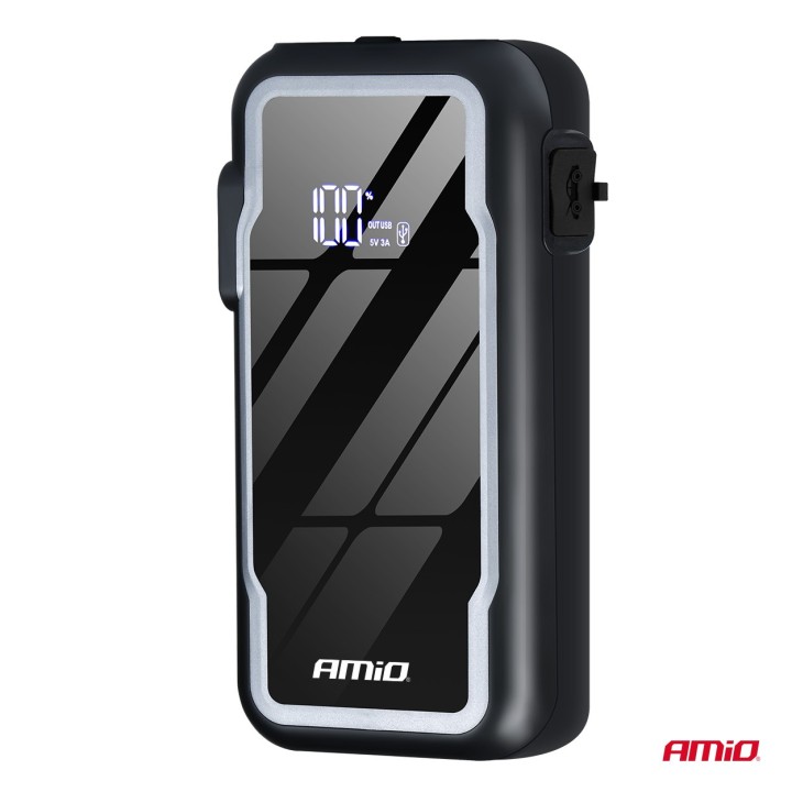 Urządzenie rozruchowe 3w1 booster powerbank latarka LED 12V 12Ah 1600A AMIO-04678