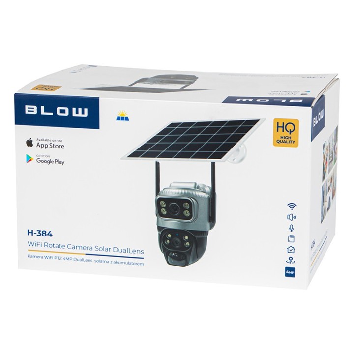 Kamera BLOW WiFi PTZ 4MP H-384 DualLens solarna z akumulatorem