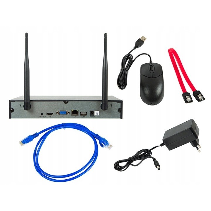 ZESTAW KAMER WIFI 5MPx MONITORING DOMU FIRMY IP66 BLOW z dyskiem 1TB