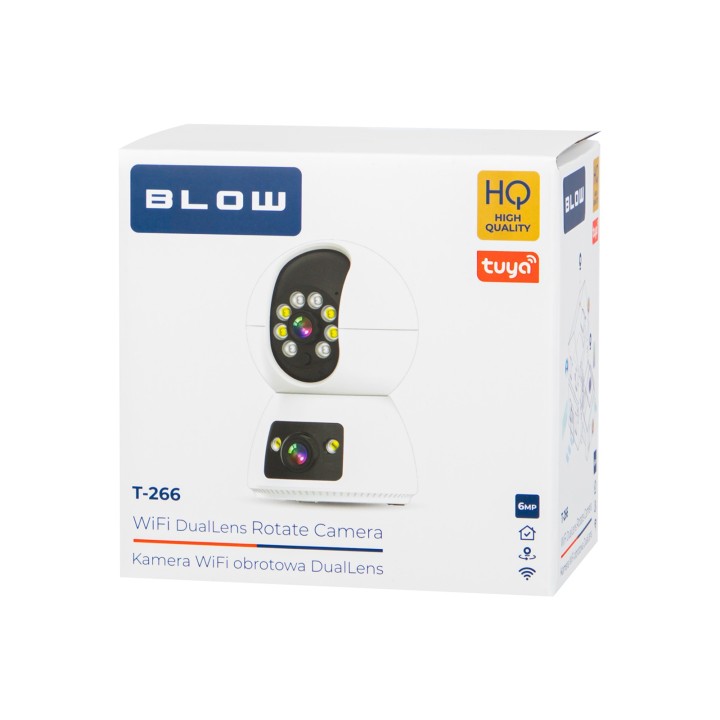 Kamera BLOW WiFi dwuobiektywowa 3MP+3MP T-266 Tuya obrotowa niania