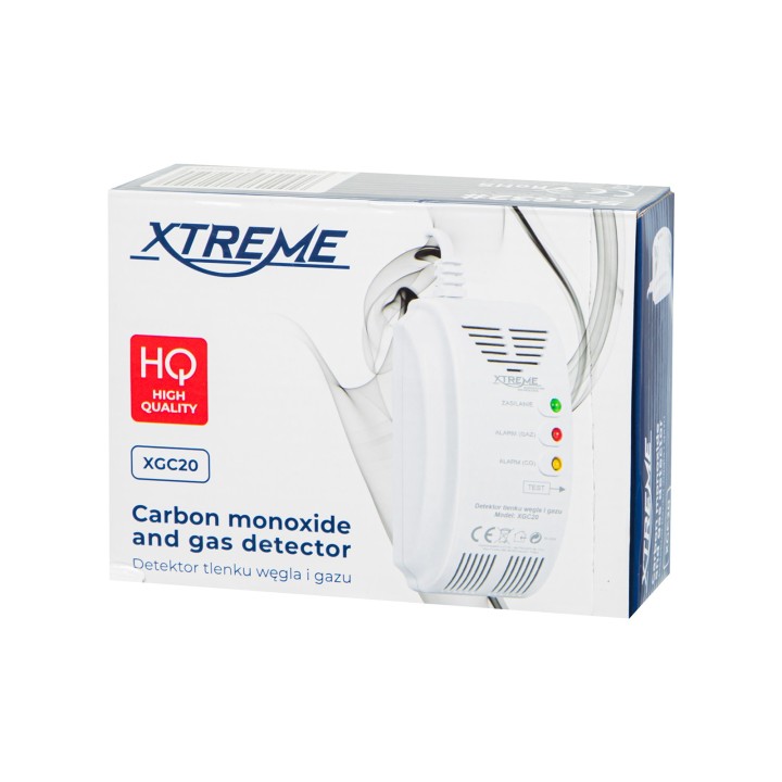 Detektor czujnik czadu i gazu XGC20 230V