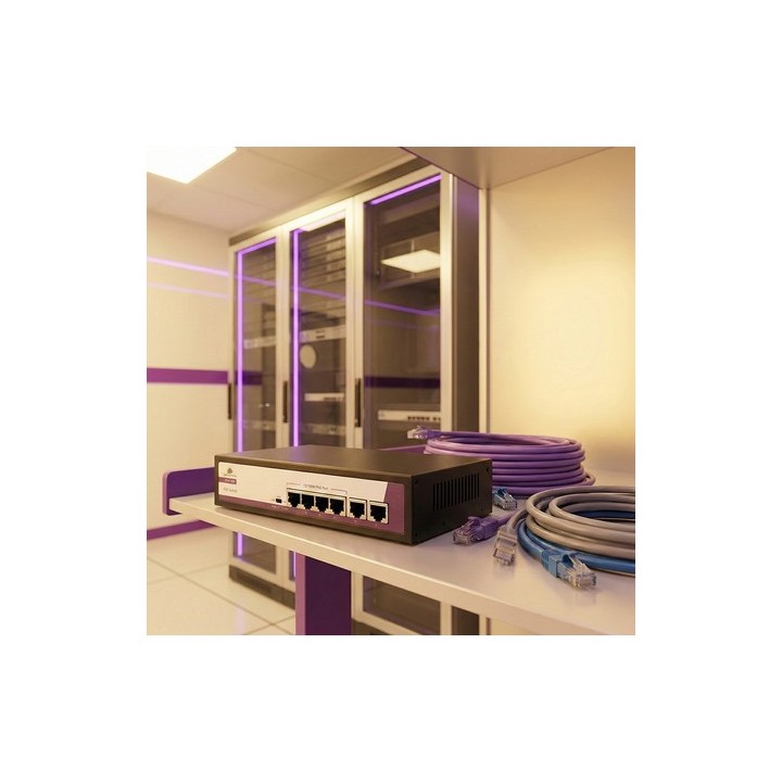 SWITCH 6-portowy 100Mbps POE 65W SP-SF1006P