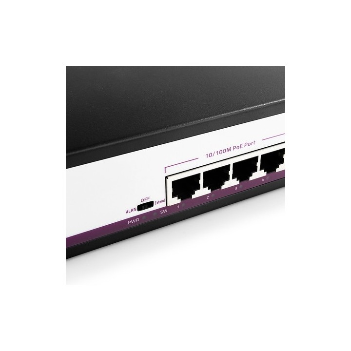SWITCH 6-portowy 100Mbps POE 65W SP-SF1006P