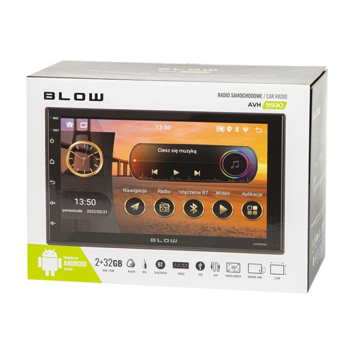 Radio BLOW AVH-9930 2DIN 7" GPS Android