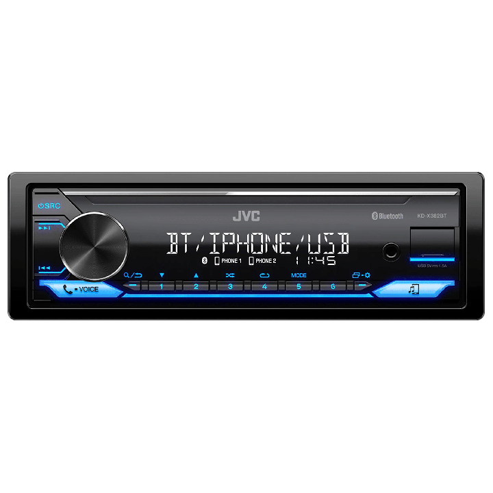 Radio 1-Din JVC KD-X382BT USB Bluetooth