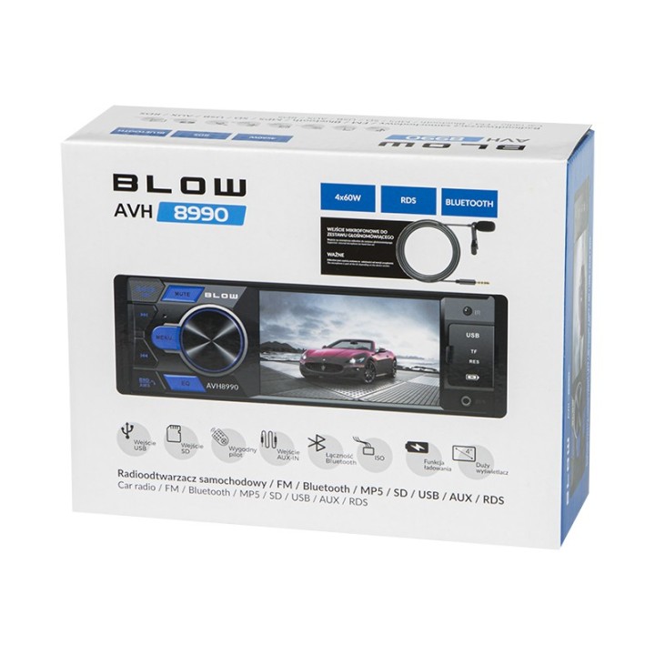 Radio BLOW AVH-8990 4" RDS MP5/USB/micro