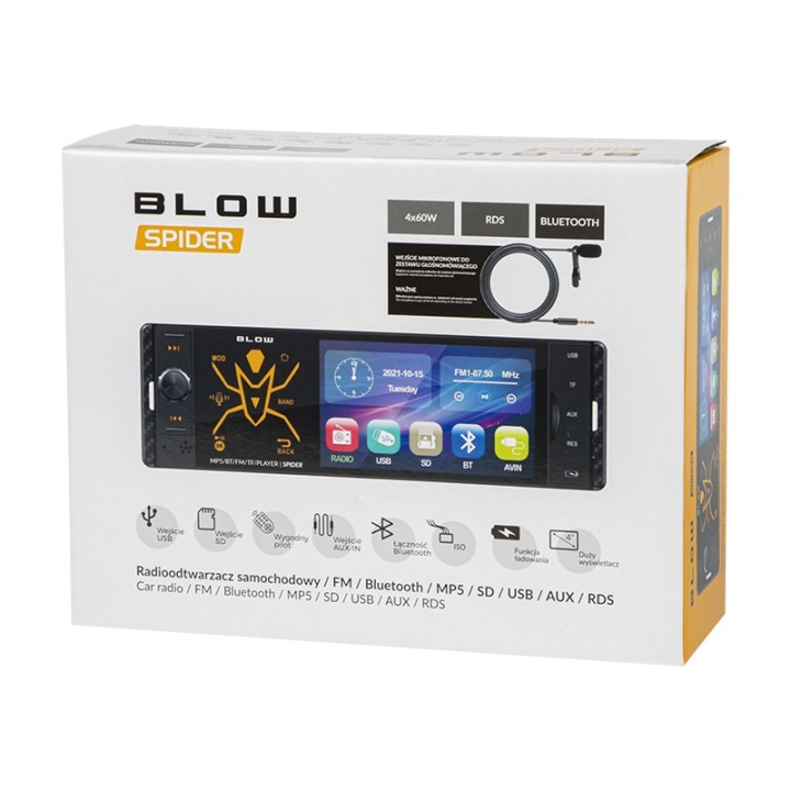 Radio BLOW SPIDER 4" RDS RGB