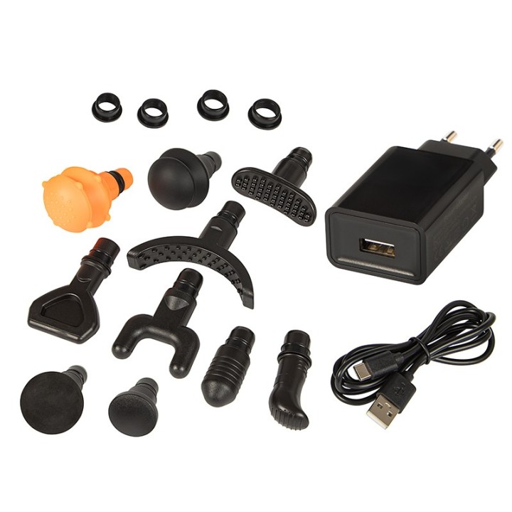 Pistolet do masażu masażer BLOW Wave 4000 + 10 końcówek + walizka