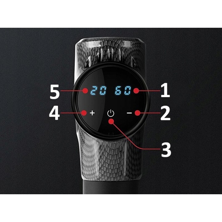 Pistolet do masażu masażer BLOW Wave 4000 + 10 końcówek + walizka