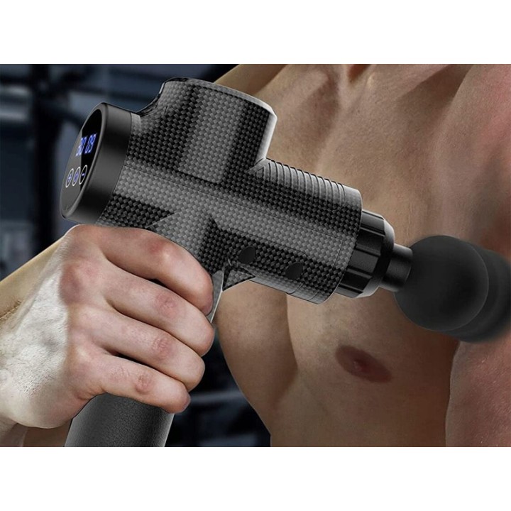 Pistolet do masażu masażer BLOW Wave 4000 + 10 końcówek + walizka