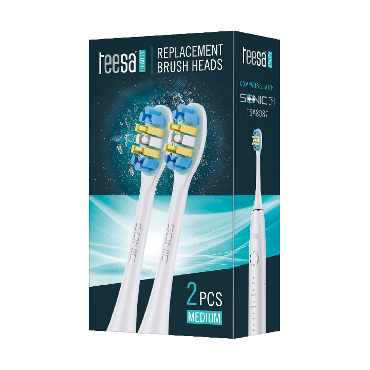 Główki do szczoteczki sonicznej TEESA SONIC 2 TSA8087-W średnie