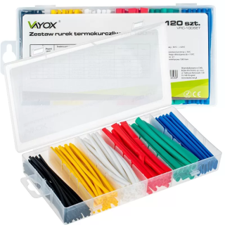 Rurki termokurczliwe 120 szt. 100mm 1,5-10mm VRC-100SET Vayox