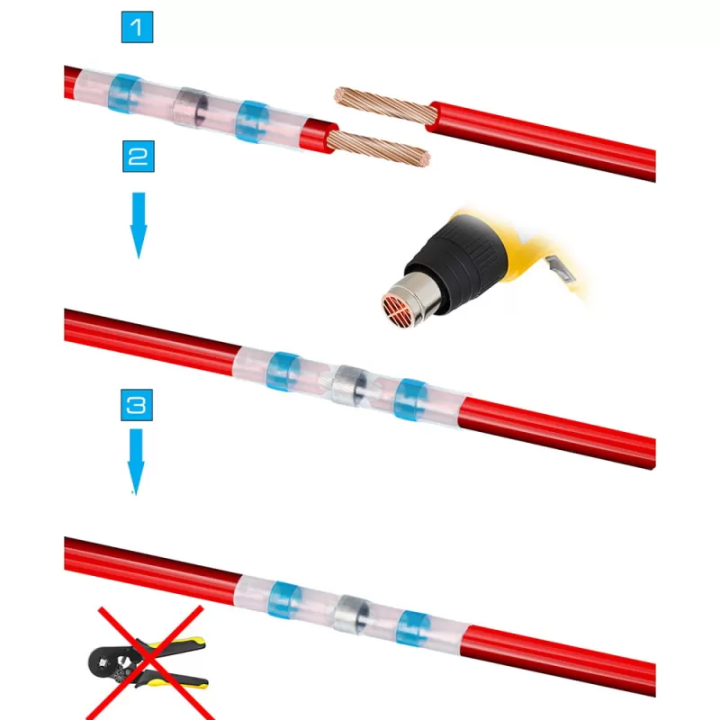Rurki termokurczliwe z cyną i klejem 0.5-1.0mm 30 szt. VMG-S21 Vayox