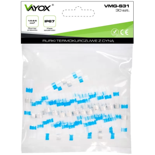 Rurki termokurczliwe z cyną i klejem 1.5-2.5mm 30 szt. VMG-S31 Vayox