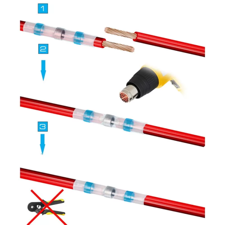 Rurki termokurczliwe z cyną i klejem 50 szt. VMG-50 Vayox