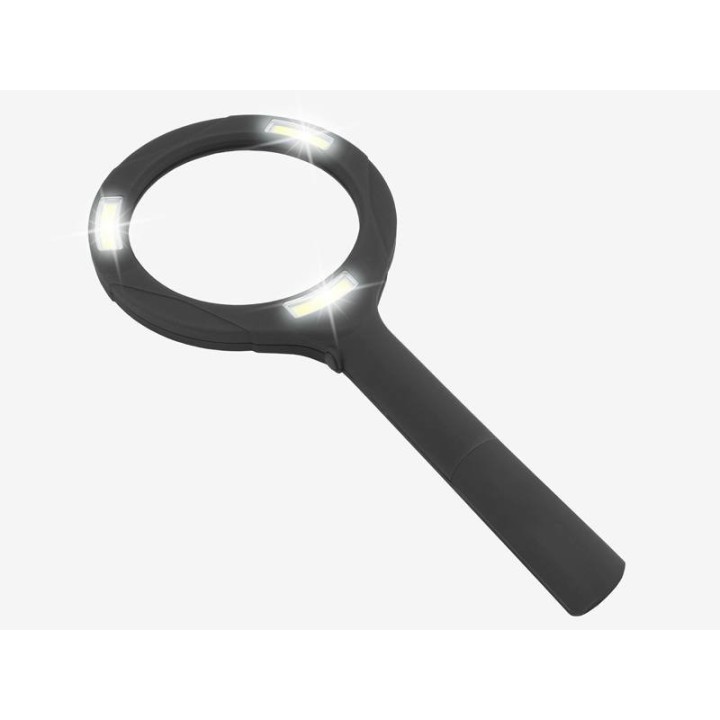 Podświetlana lupa LTC 3xCOB 3W, 2*AA.
