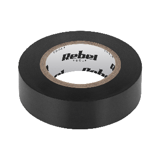 Taśma izolacyjna klejąca REBEL (0,13 mm x 19 mm x 20 yd) czarna