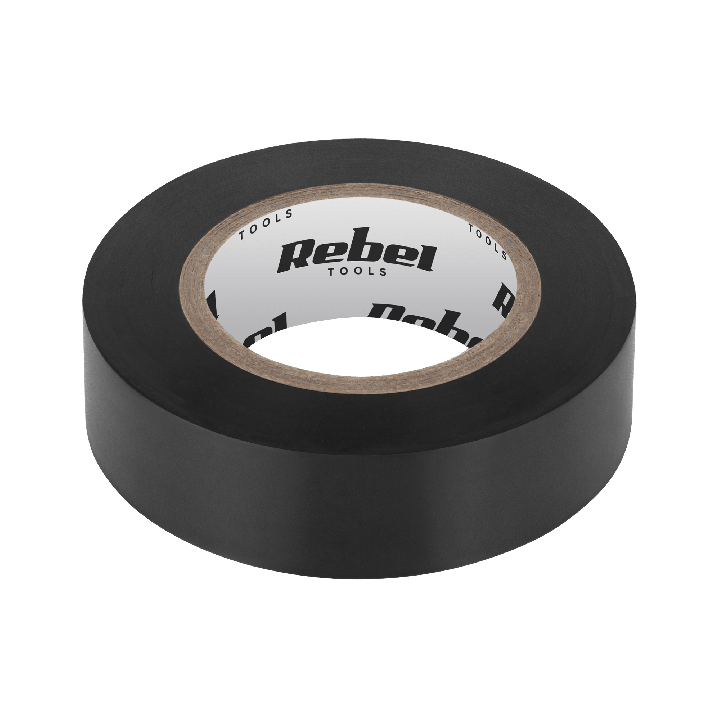 Taśma izolacyjna klejąca REBEL (0,13 mm x 19 mm x 10 yd) czarna