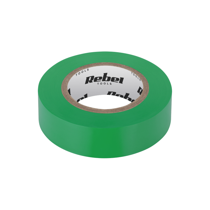 Taśma izolacyjna klejąca REBEL (0,13 mm x 19 mm x 10 yd) zielona