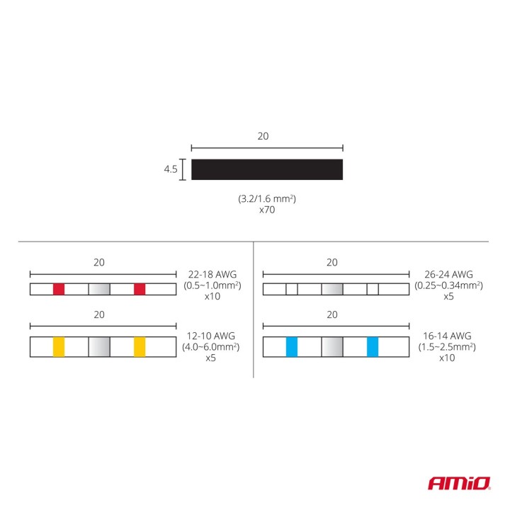 Konektory złączki z cyną koszulki termokurczliwe 100 szt