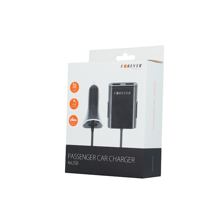 Ładowarka samochodowa Forever pasażer 4x USB