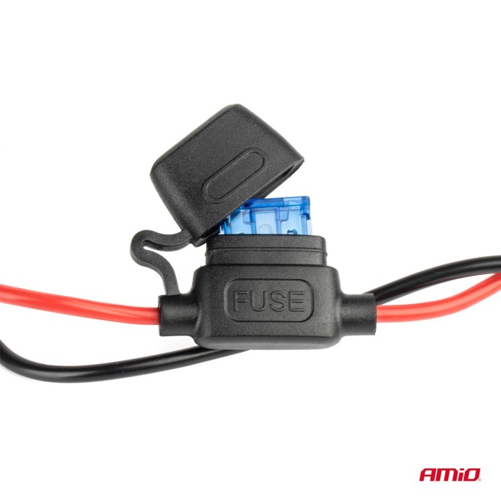 Rozdzielacz rozgałęźnik trójnik zapalniczki + woltmierz ładowarka USB USB-C 12V 24V AMIO-03782