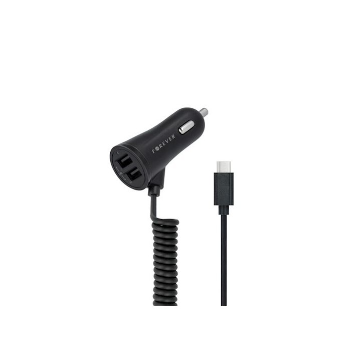 Ładowarka samochodowa Forever type-C + 2xUSB