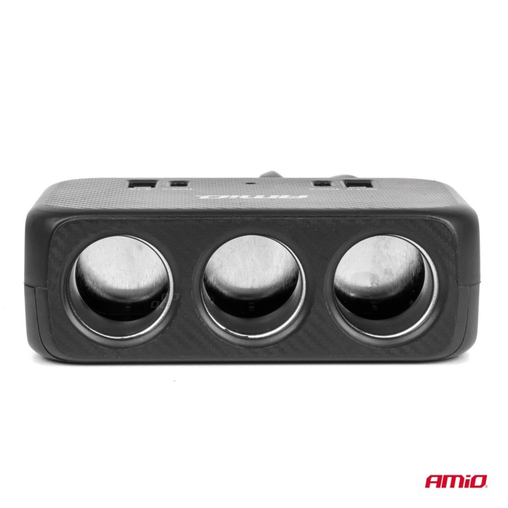 Rozdzielacz gniazda zapalniczki z ładowarką 1x USB-A 1x USB-C QC4.0 12V 24V 120W 80cm