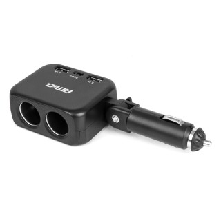 Rozdzielacz gniazda zapalniczki z ładowarką 2x USB-A 1x USB-C 12V 24V 100W 180°