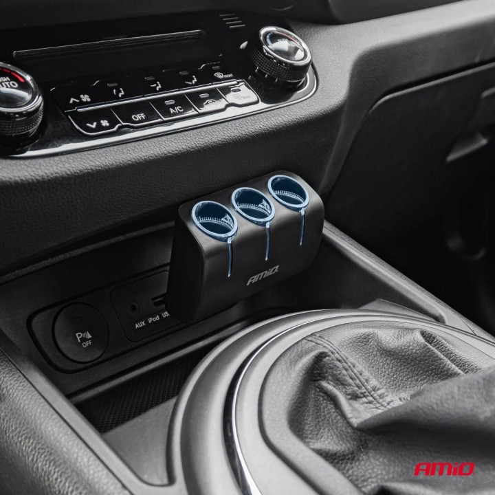 Rozdzielacz gniazda zapalniczki 12V 24V 120W 90° AMIO-04358