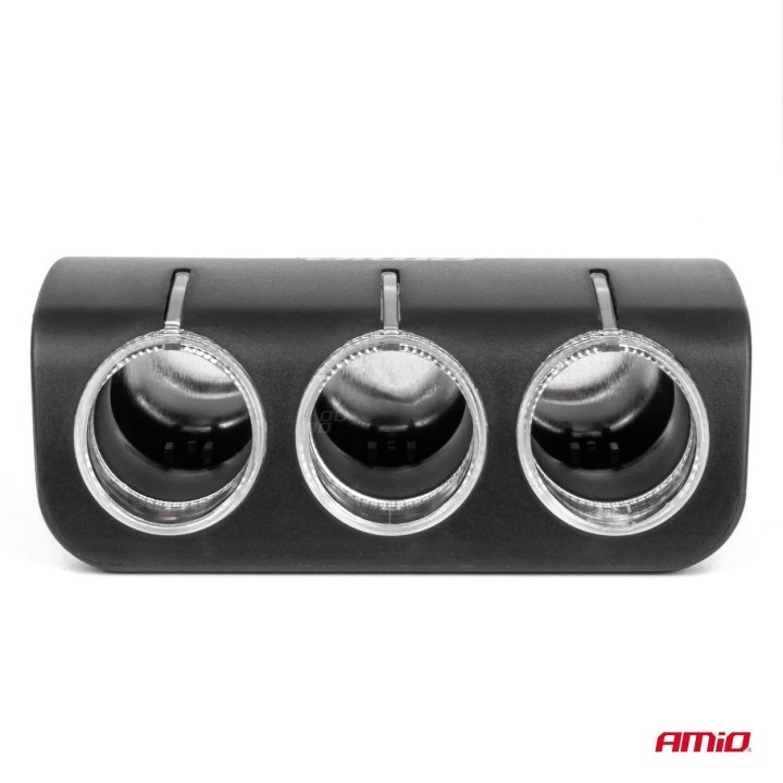 Rozdzielacz gniazda zapalniczki 12V 24V 120W 90° AMIO-04358