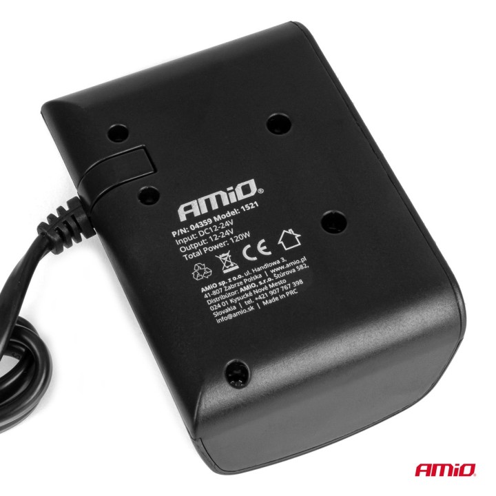 Rozdzielacz gniazda zapalniczki 12V 24V 120W 80cm