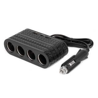 Rozdzielacz gniazda zapalniczki z ładowarką 2x USB-A 1x USB-C 12V 24V 120W 80cm