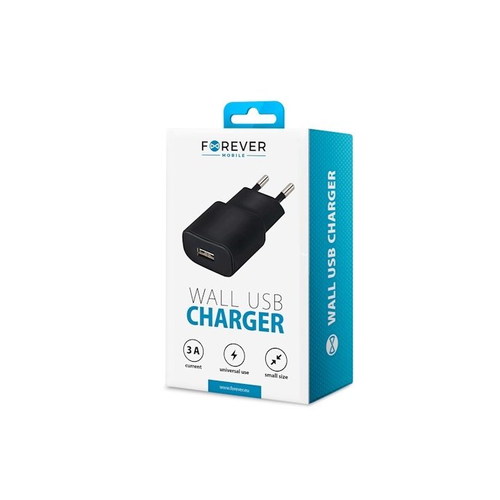 Ładowarka sieciowa Forever USB 3A TC-01 czarna
